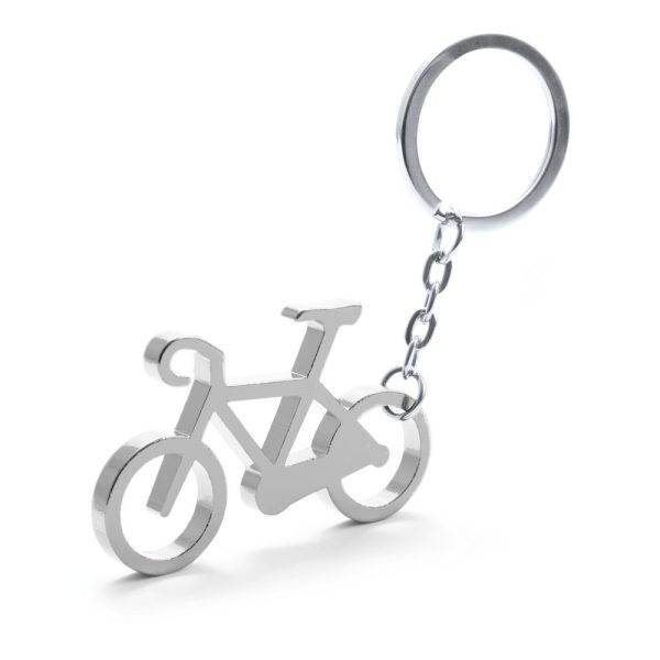 Porte-clés 'vélo' argent personnalisable avec logo