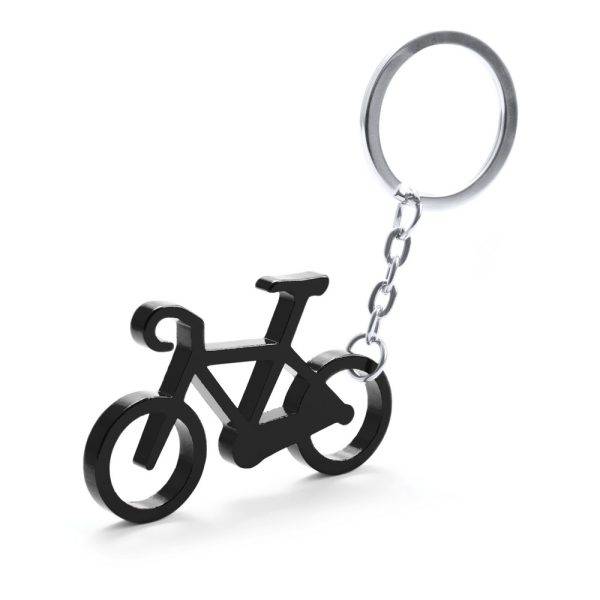 Porte-clés 'vélo' noir personnalisable avec logo