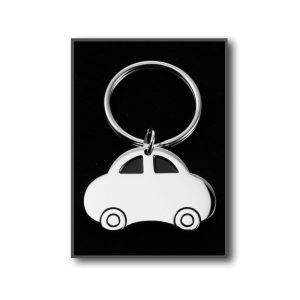 Porte-clés 'voiture' argent personnalisable avec logo