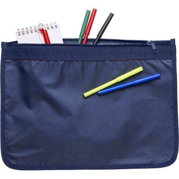 Porte-documents bleu marine personnalisable avec logo