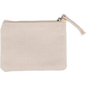 Porte-monnaie beige personnalisable avec logo