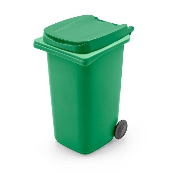 Porte-stylo en forme de « poubelle » Erco vert personnalisable