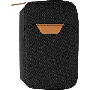 Portefeuille de voyage RPET noir personnalisable avec logo