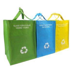 Poubelles a déchets recyclable Justin multicolore personnalisable