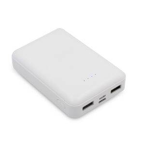 Power Bank 10000 mAh | Hart blanc personnalisable avec logo