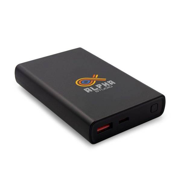 Power Bank 10000 mAh Nils noir personnalisable avec logo