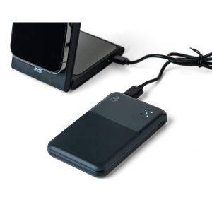 Power bank 10000 mAh noir personnalisable avec logo – réf. VB102-03
