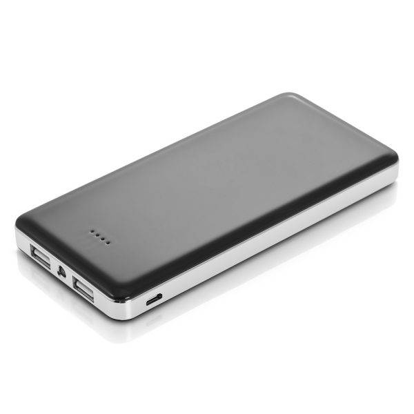 Power Bank 12000 mAh avec lumière Sawyer noir personnalisable