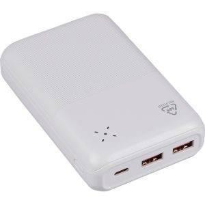 Power bank 20000 mAh blanc personnalisable avec logo