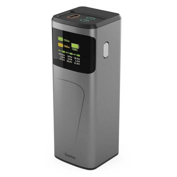 Power Bank 24000 mAh Hama High Power 150W graphite personnalisable