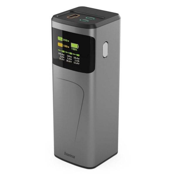 Power Bank 24000 mAh Hama High Power 200W graphite personnalisable