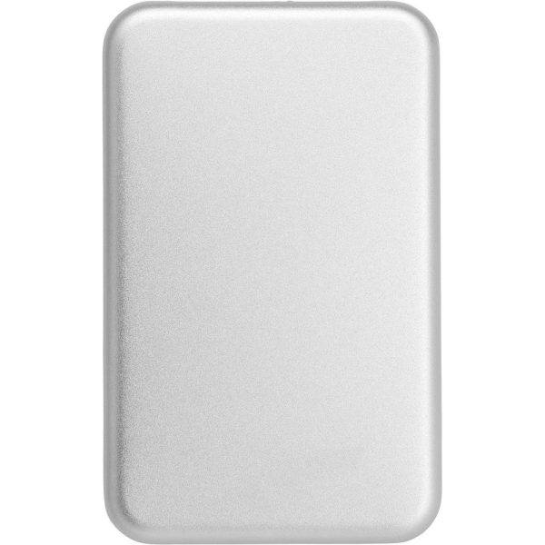 Power bank 4000 mAh avec chargeur solaire argent personnalisable