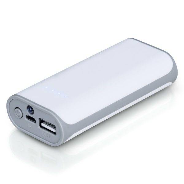 Power Bank 4000 mAh | Birch blanc personnalisable avec logo