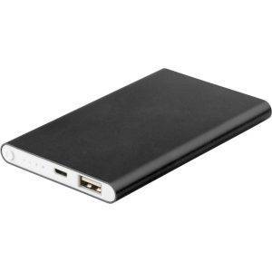 Power Bank 4000 mAh noir personnalisable avec logo