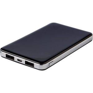 Power Bank 5000 mAh noir personnalisable avec logo