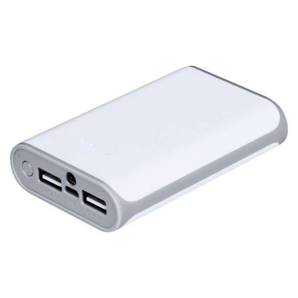 Power Bank 6000 mAh | Azalea blanc personnalisable avec logo