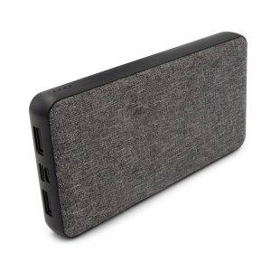 Power Bank RPET 8000 mAh | Edgar gris personnalisable avec logo