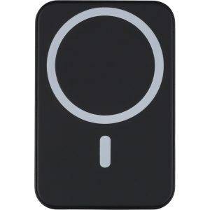Power bank sans fil 5 000 mAh noir personnalisable avec logo