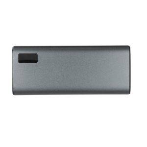 Powerbank en aluminium recyclé 10000 mAh argent personnalisable