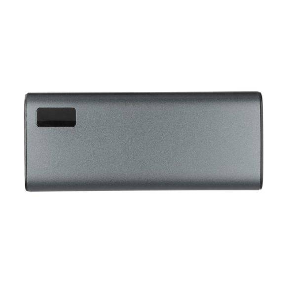 Powerbank en aluminium recyclé 10000 mAh argent personnalisable