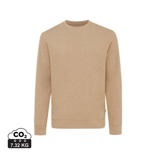 Pull à col rond en coton recyclé non teinté IQONIQ personnalisable – réf. T9301.017.XXS