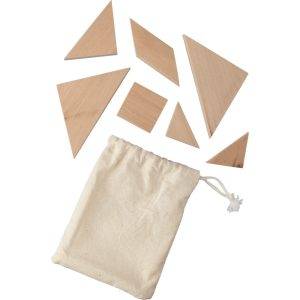 Puzzle Tangram brun personnalisable avec logo