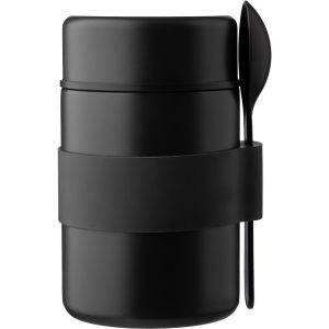 Récipient alimentaire 460 ml avec cuillère noir personnalisable