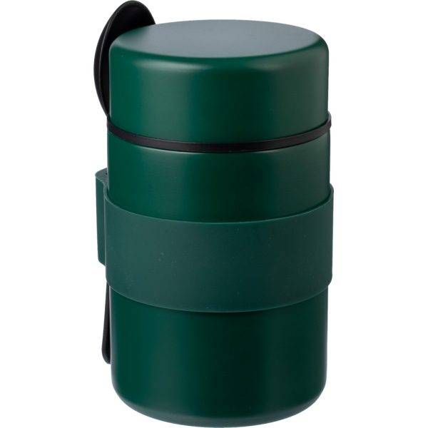 Récipient alimentaire 460 ml avec cuillère vert personnalisable