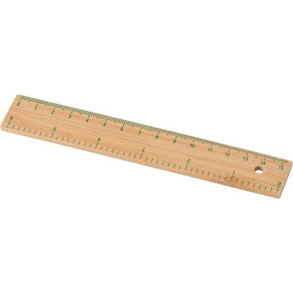 Règle en bambou brun personnalisable avec logo
