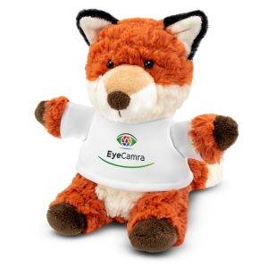 Renard en peluche | Cleverus orange personnalisable avec logo