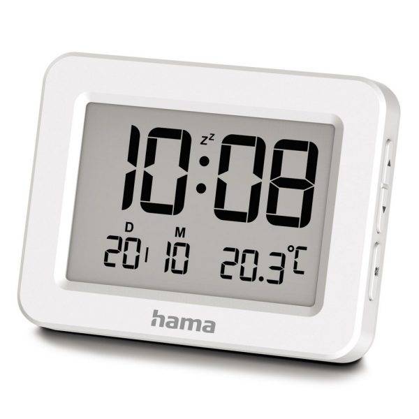 Réveil électronique Hama Kos blanc personnalisable avec logo