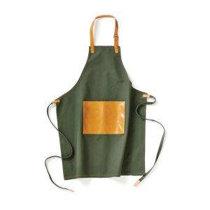 Robust apron in stonewashed canvas 500 gsm with vegan personnalisable – réf. VG017-06