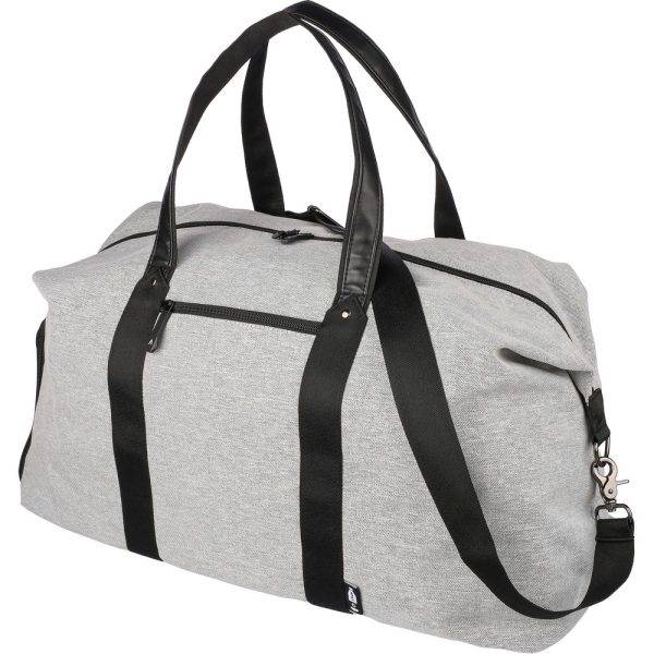RPET Sports, sac de voyage gris personnalisable avec logo