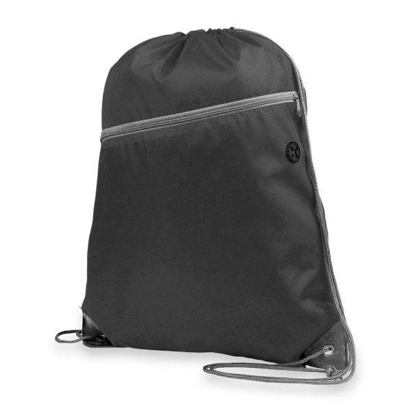 Sac à cordon Ashton noir personnalisable avec logo