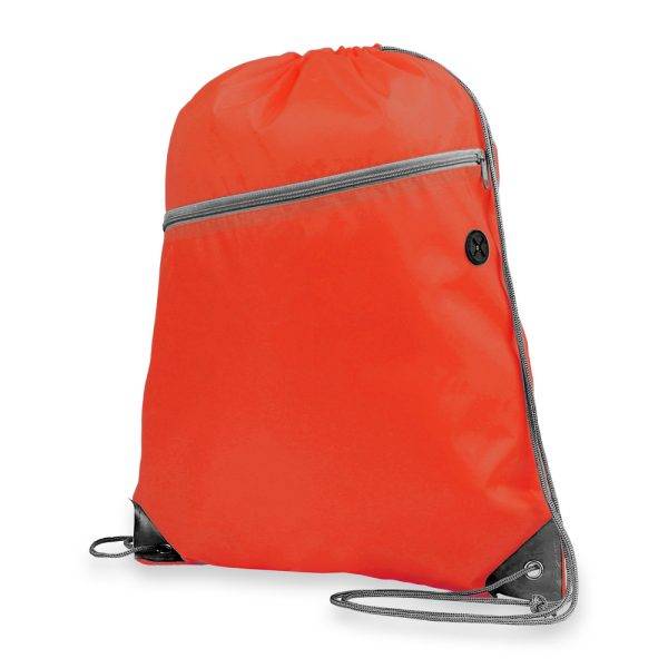 Sac à cordon Ashton rouge personnalisable avec logo