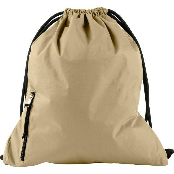 Sac à cordon beige personnalisable avec logo