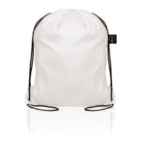 Sac à cordon B'RIGHT RPET | Ruth blanc personnalisable avec logo