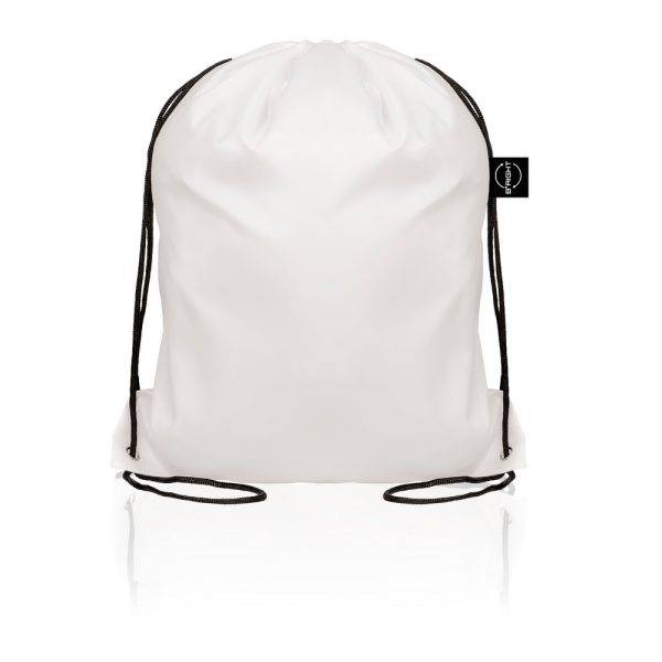 Sac à cordon B'RIGHT RPET | Ruth blanc personnalisable avec logo