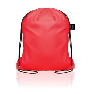Sac à cordon B'RIGHT RPET | Ruth rouge personnalisable avec logo