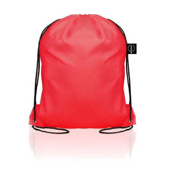 Sac à cordon B'RIGHT RPET | Ruth rouge personnalisable avec logo