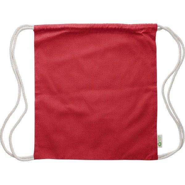 Sac à cordon en coton rouge personnalisable avec logo