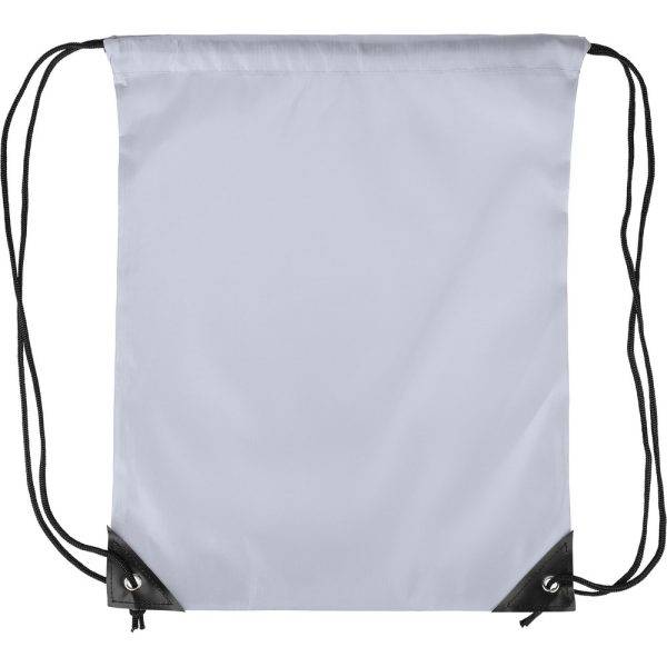 Sac à cordon gris personnalisable avec logo