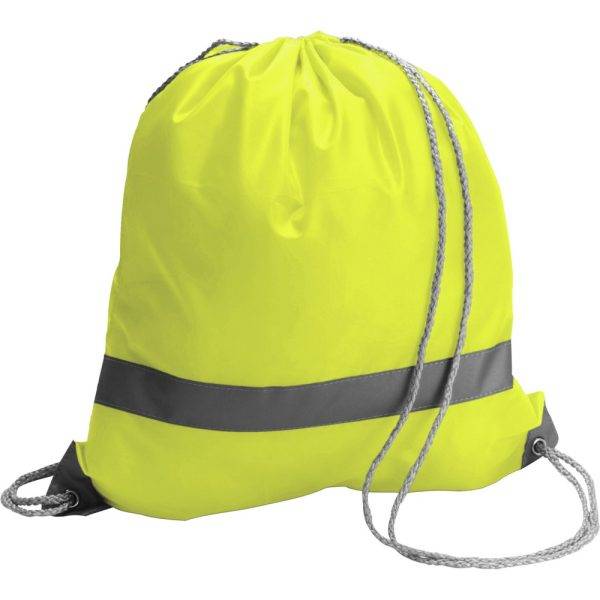 Sac à cordon jaune personnalisable avec logo – réf. V4492-08