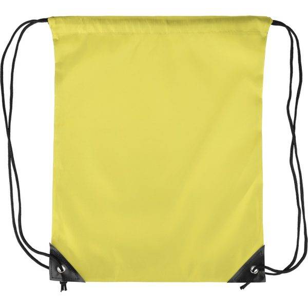 Sac à cordon jaune personnalisable avec logo