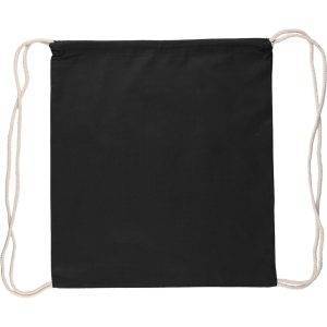 Sac à cordon noir personnalisable avec logo – réf. VA404-03