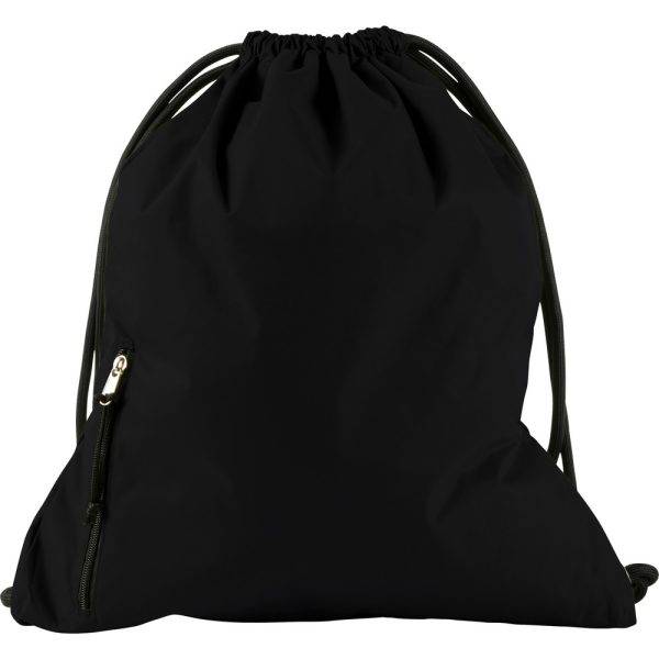 Sac à cordon noir personnalisable avec logo