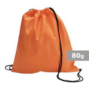 Sac à cordon orange personnalisable avec logo – réf. V4465-07
