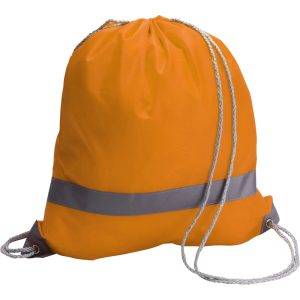 Sac à cordon orange personnalisable avec logo – réf. V4492-07