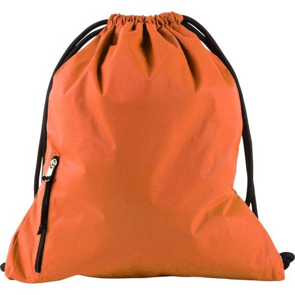 Sac à cordon orange personnalisable avec logo