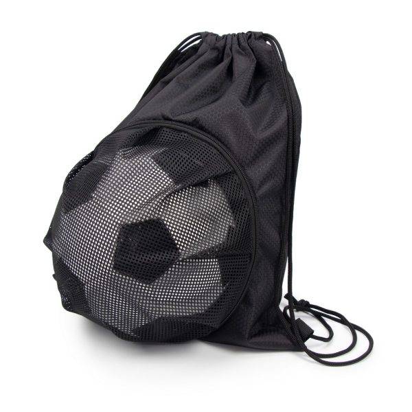 Sac à cordon pour ballon Varno noir personnalisable avec logo
